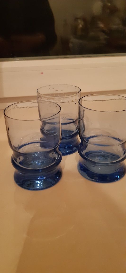 Стаканы синие винтаж