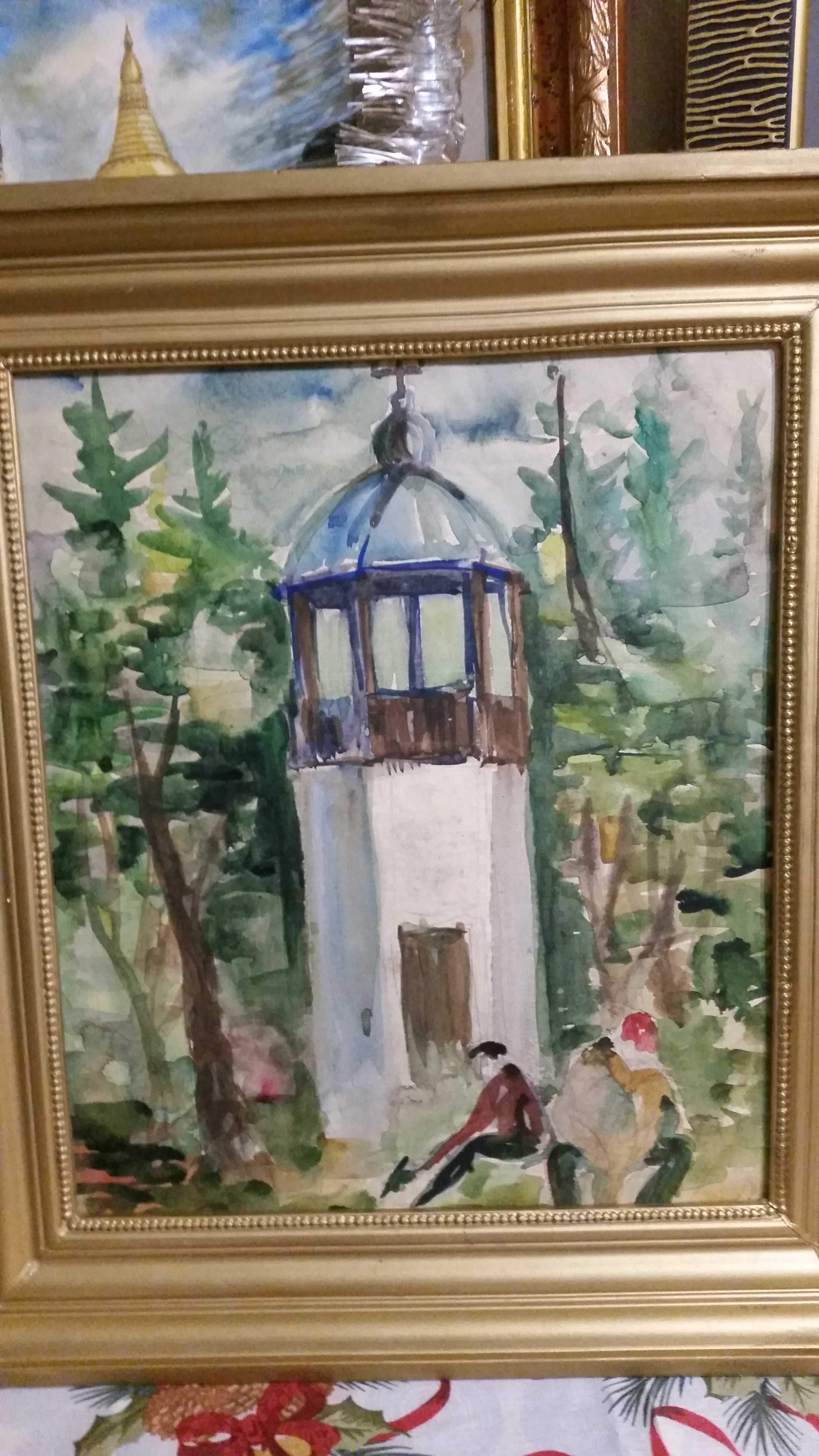 В гората. Красива картина, рисувана с акварел. Само за 29 лева.