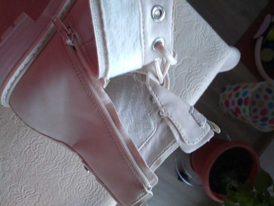 Ghete elegante Bench bej, cu talpă groasă