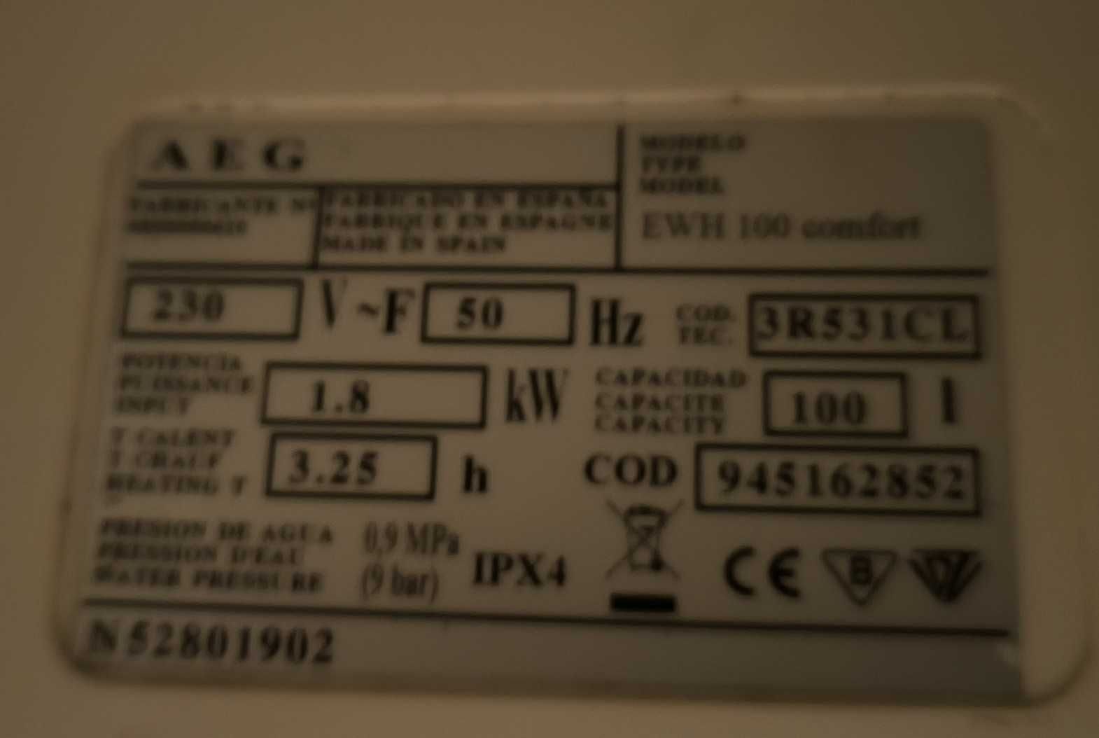 БОЙЛЕР AEG - 100 литров