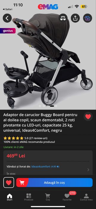 Adaptor de carucior Buggy Board pt al 2 lea copil