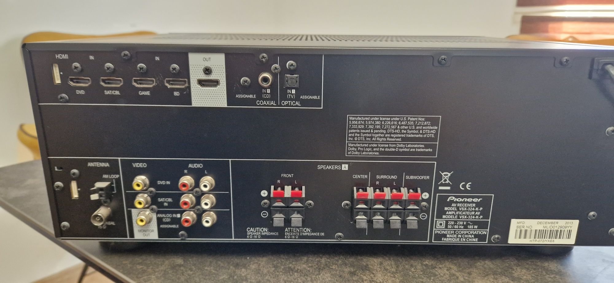 Усилвател Pioneer vsx-324-k-p 5.1