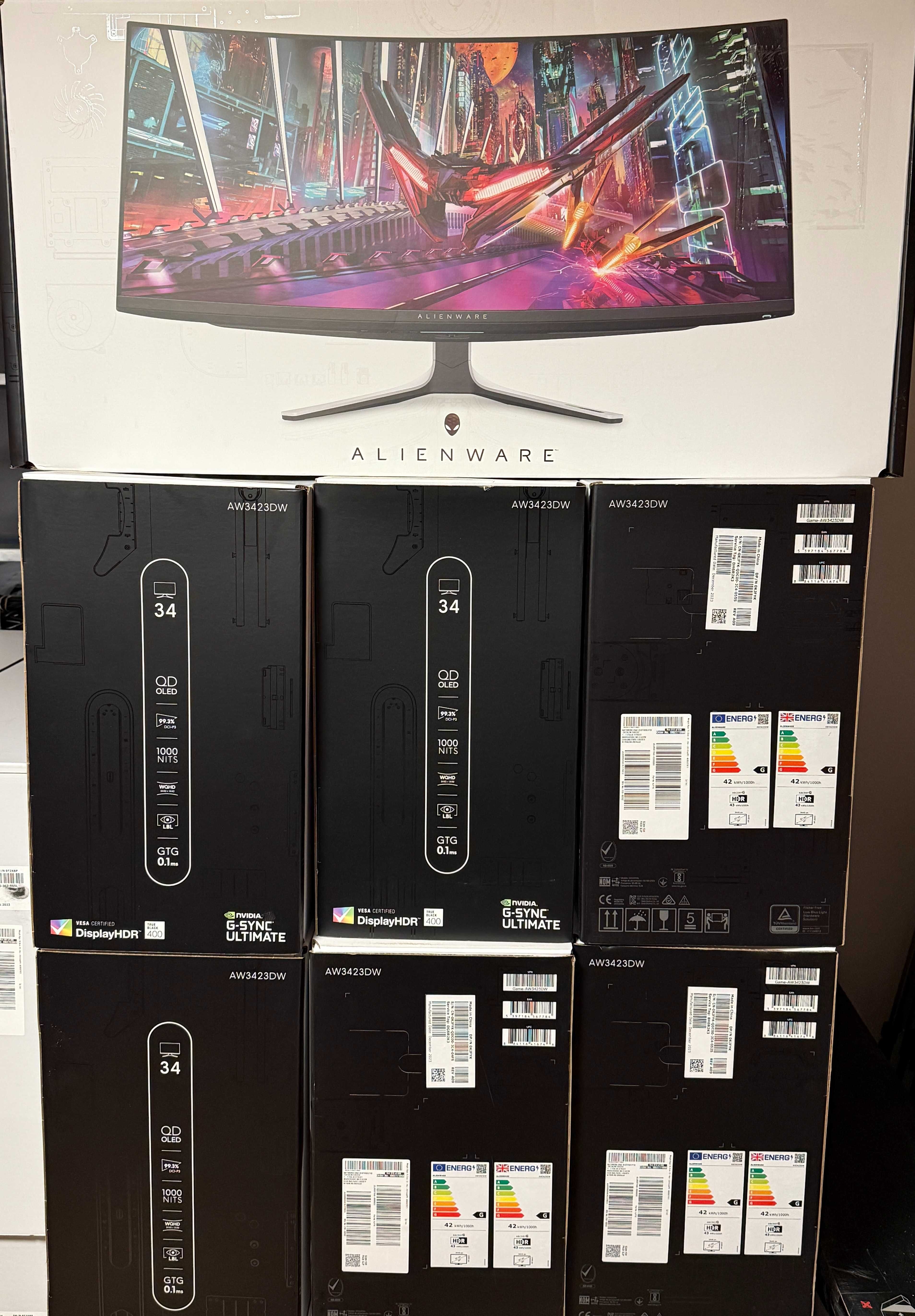 Monitor OLED Curbat Alienware 34-inch G-Sync 175Hz 0.1ms 1000nits 3Ani