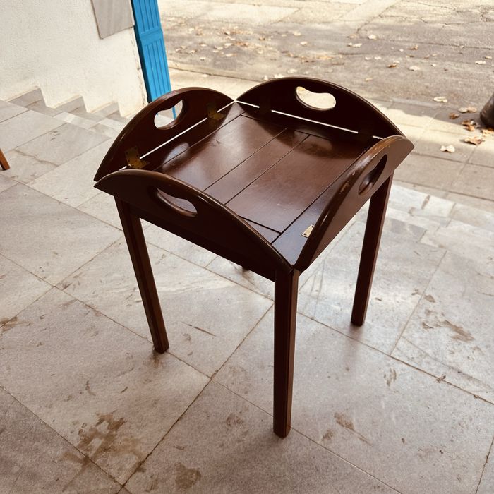 Масичка с поднос / Butler’s Tray Table – дърво и месинг