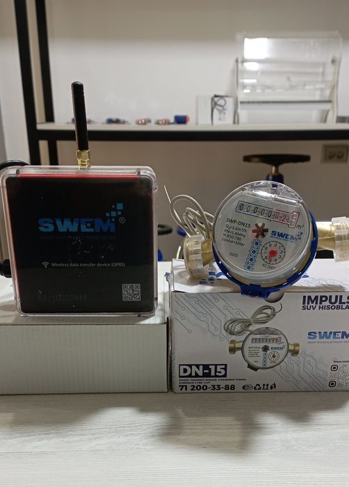 Сув счетчик онлайн модемли сертификати бор , Swem Uzmeter suv hisoblag