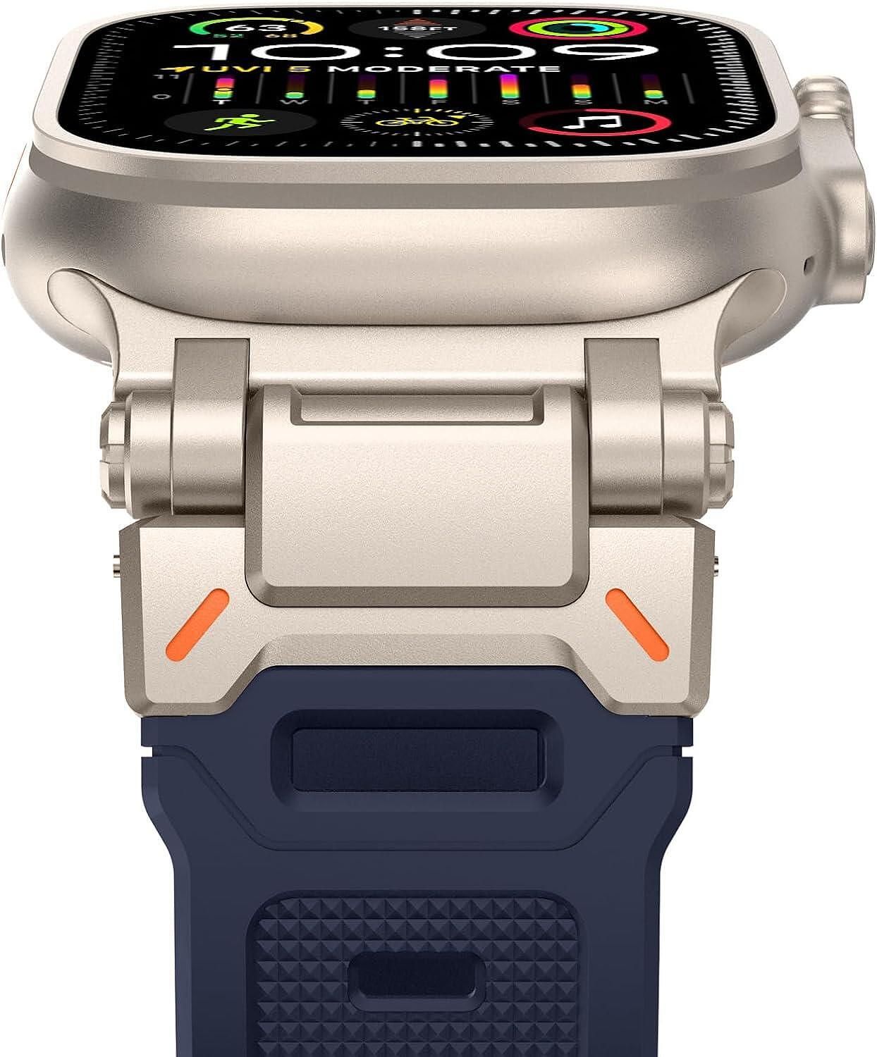 Tech-protect delta pro каишка за apple watch ultra 1/2 - blue/titanium