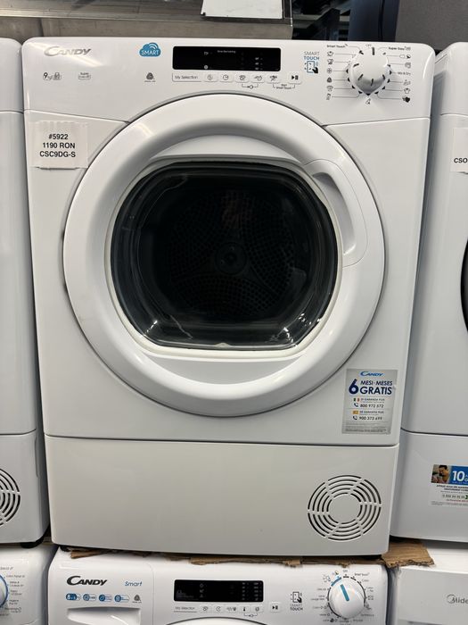Uscător de rufe cu condensare 9 kg Candy CSC9DG-S