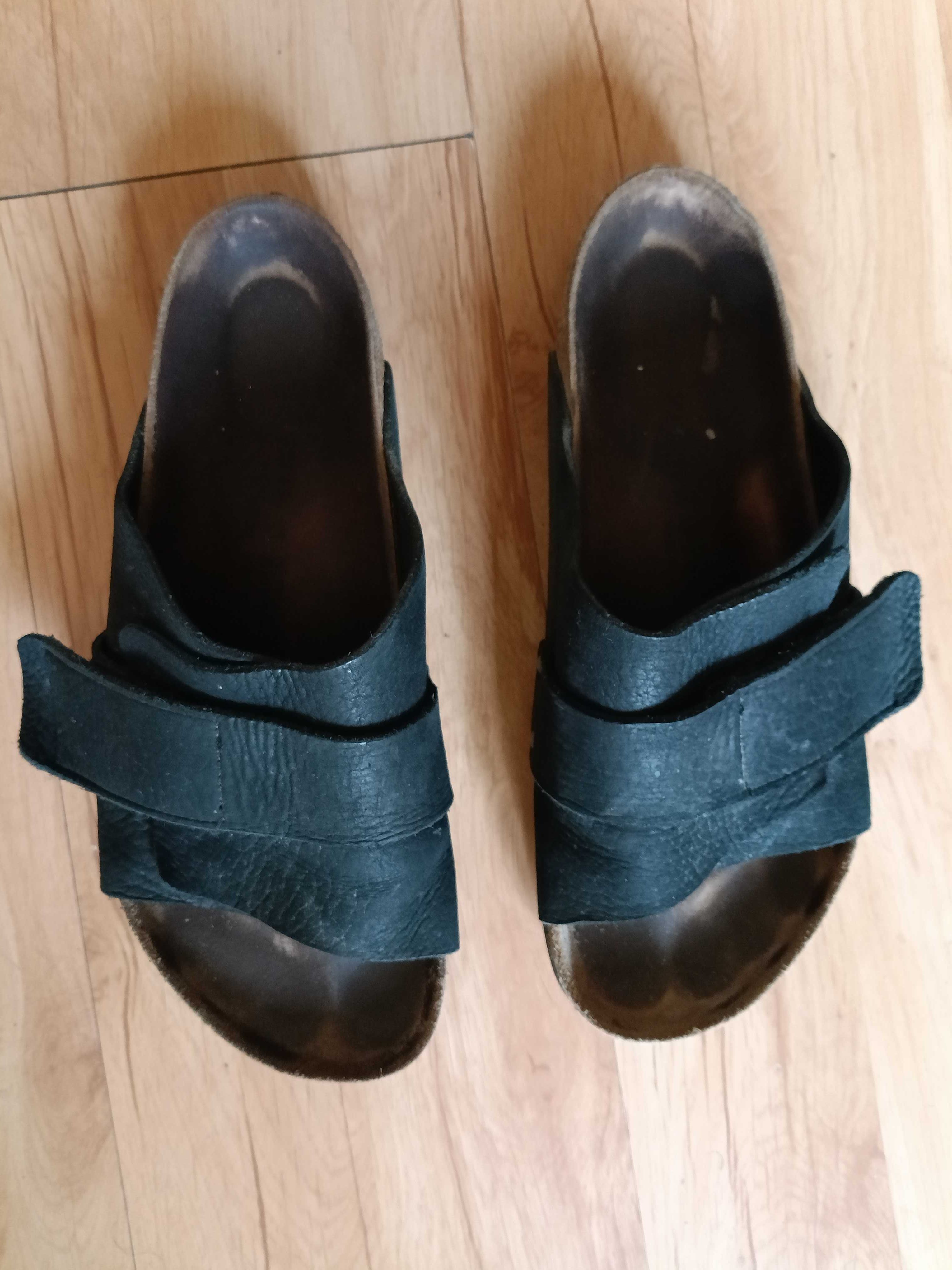 Birkenstock черни сини мъжки сандали чехли 45 46 естествена кожа