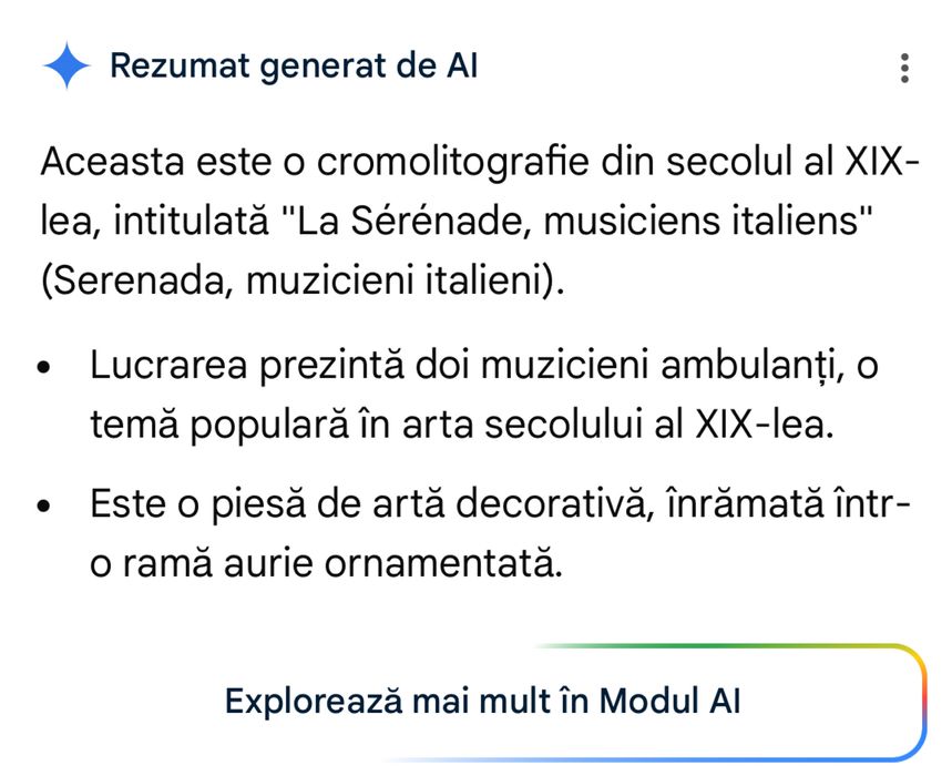 Tablou vechi-cromolitografie