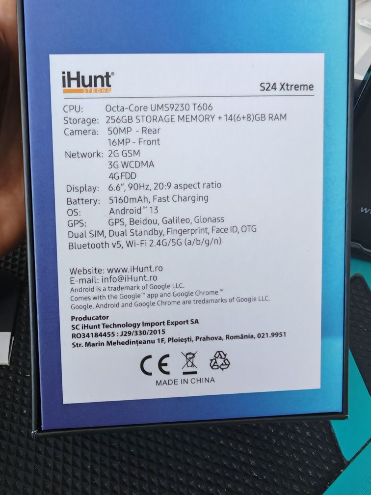 Ihunt S24 Extreme, 6/256GB, Sigilat, 2 ani garanție