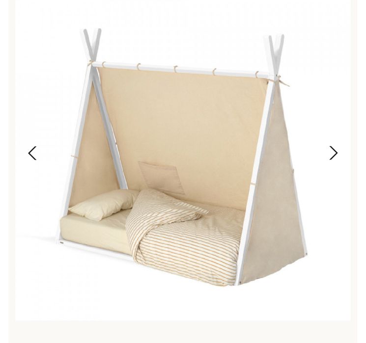 Pat pentru copii alb din lemn 90x190 cm Maralis Kave