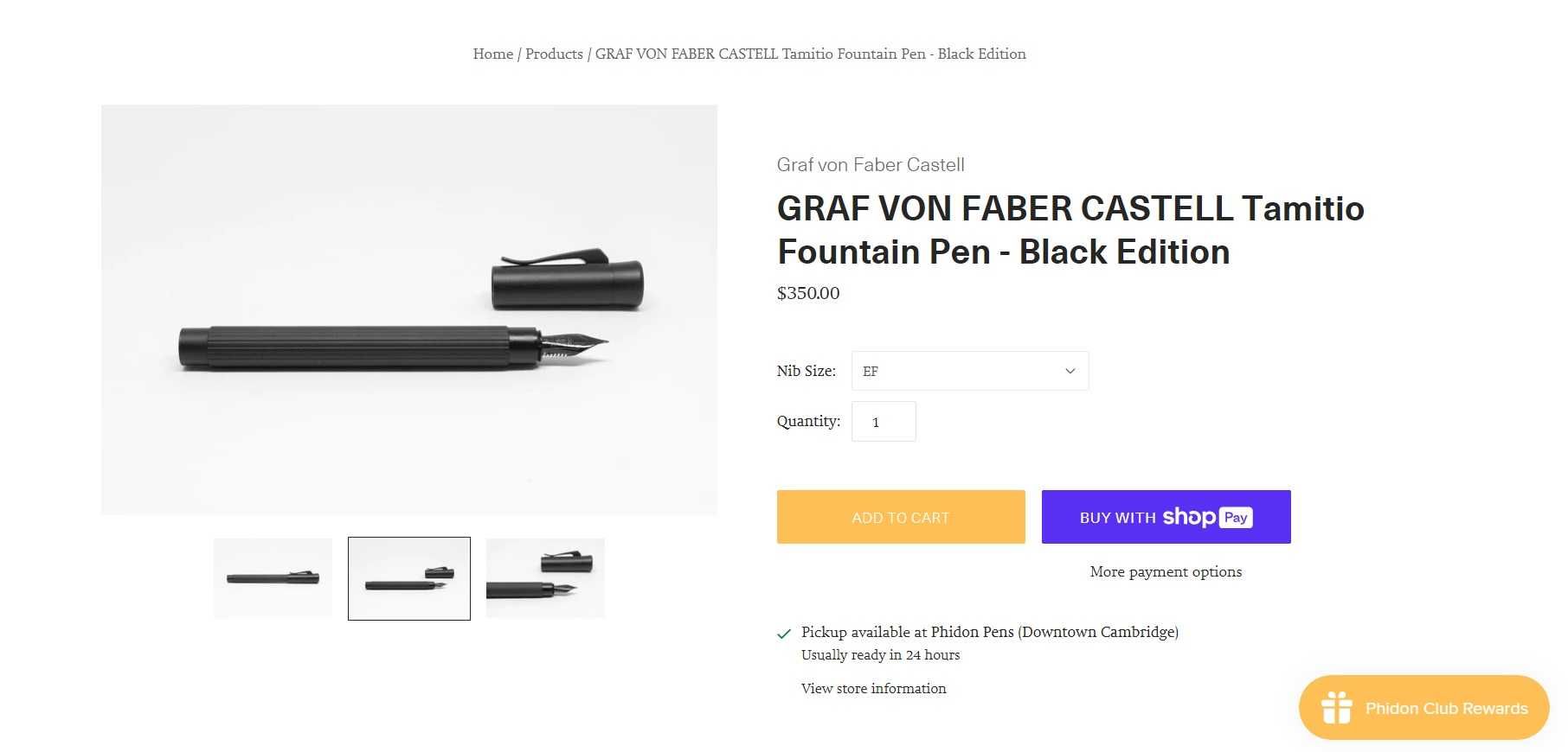 Stilou Graf von Faber-Castell Fountain pen Tamitio Black Edition M