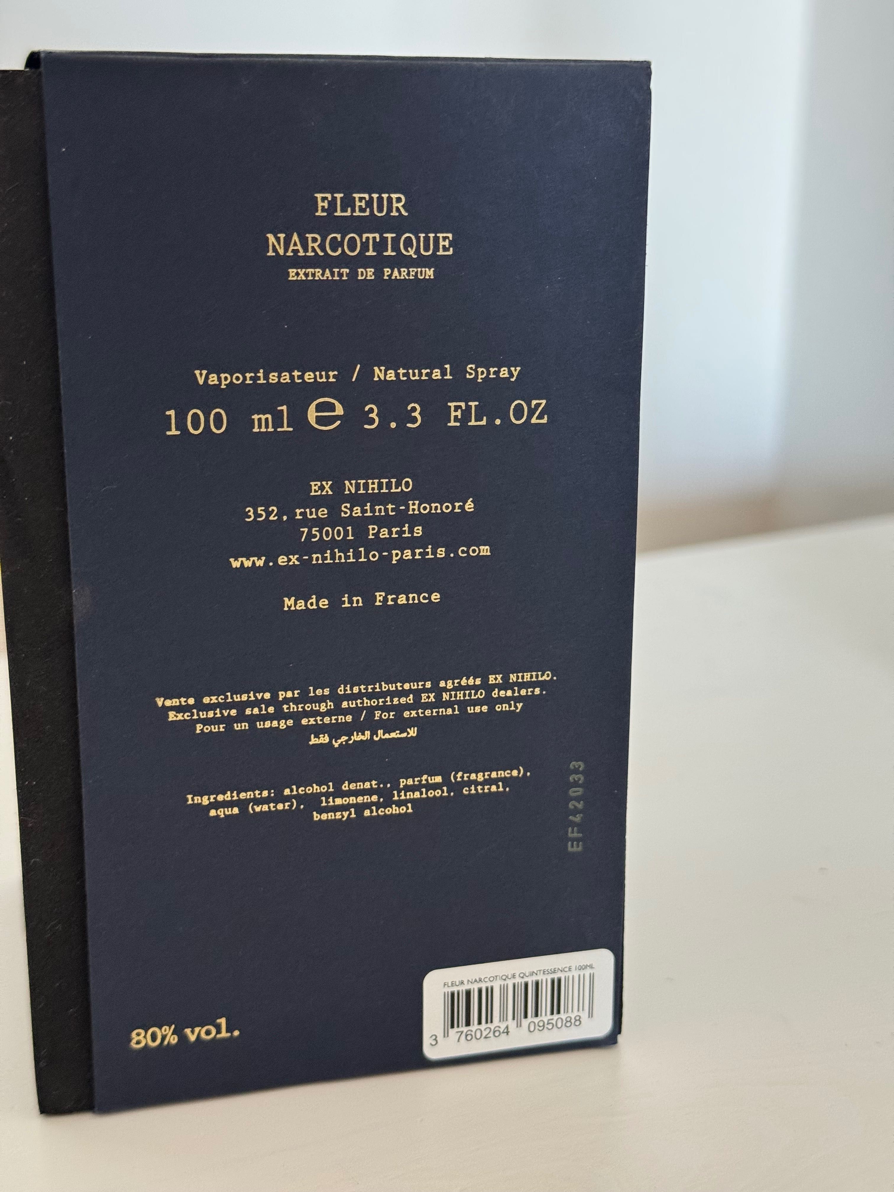 Ex Nihilo FLEUR NARCOTIQUE 
Extrait de parfum 100ml