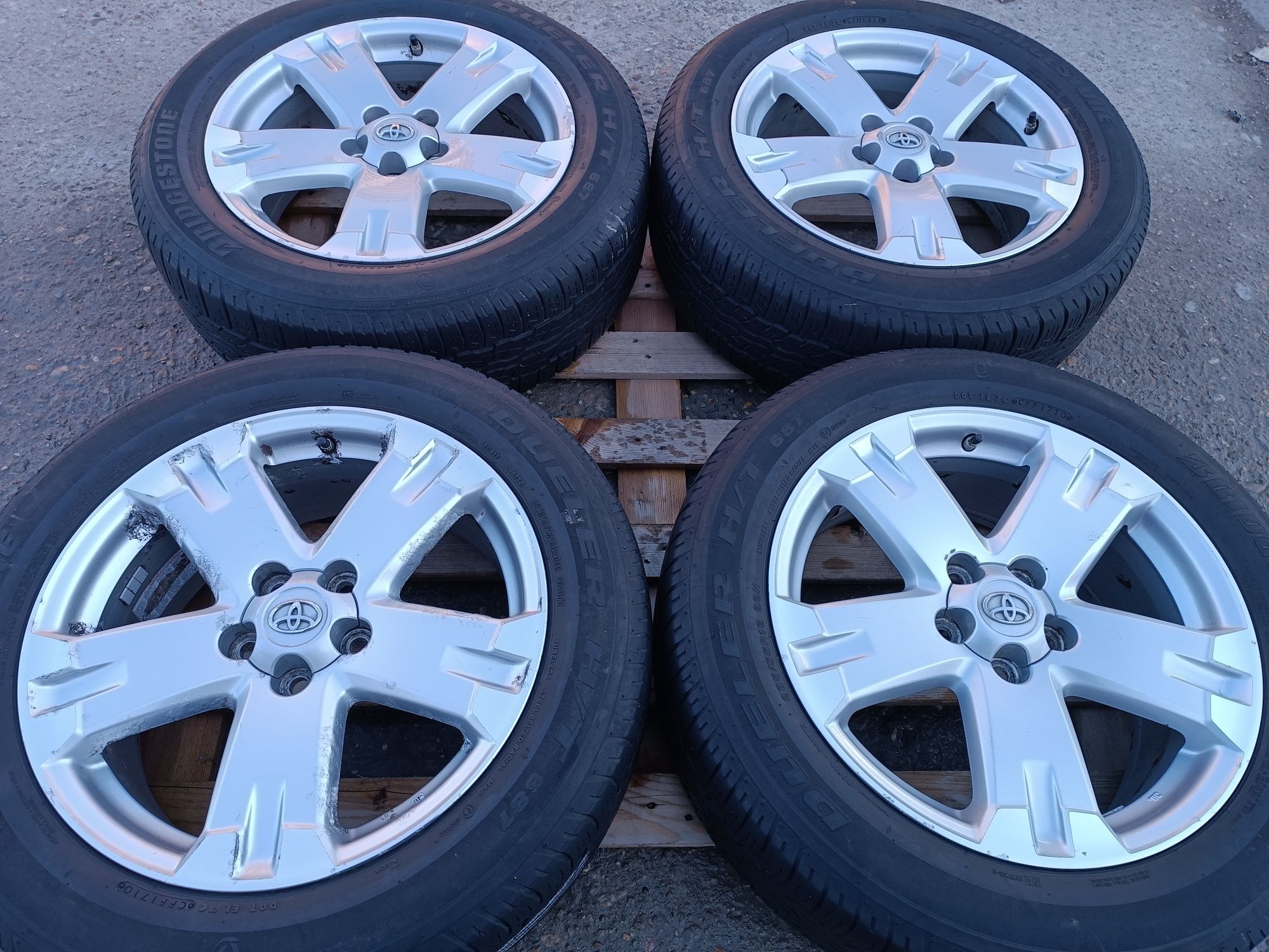 Лети джанти 18ки 5х114.3 Toyota + гуми 235/55/18 Bridgestone