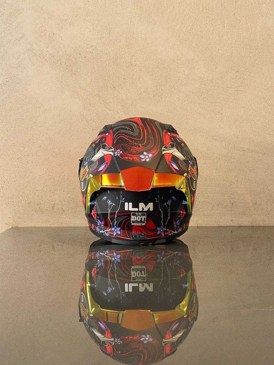 Б\У Шлем ILM Z501 Armour Red + Перчатки Vemar