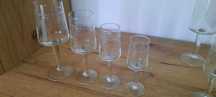 Set de pahare fine de cristal pentru 6 persoane, 4 dimensiuni