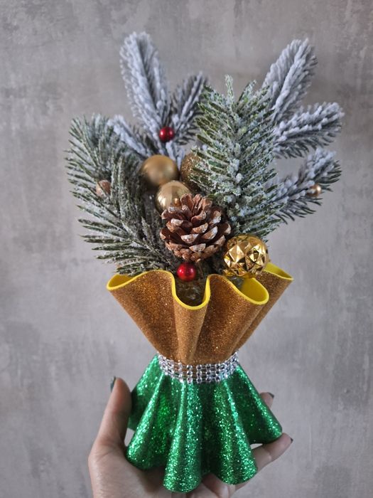 Vaze cadou de Craciun, handmade