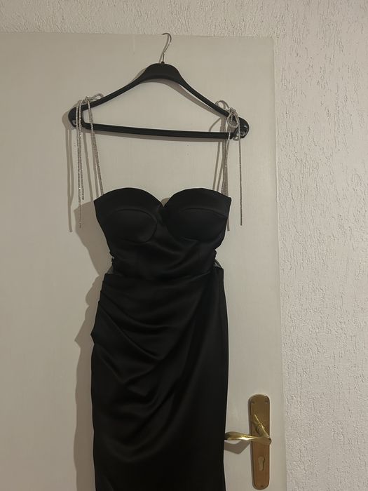 Черна вечерна рокля S размер