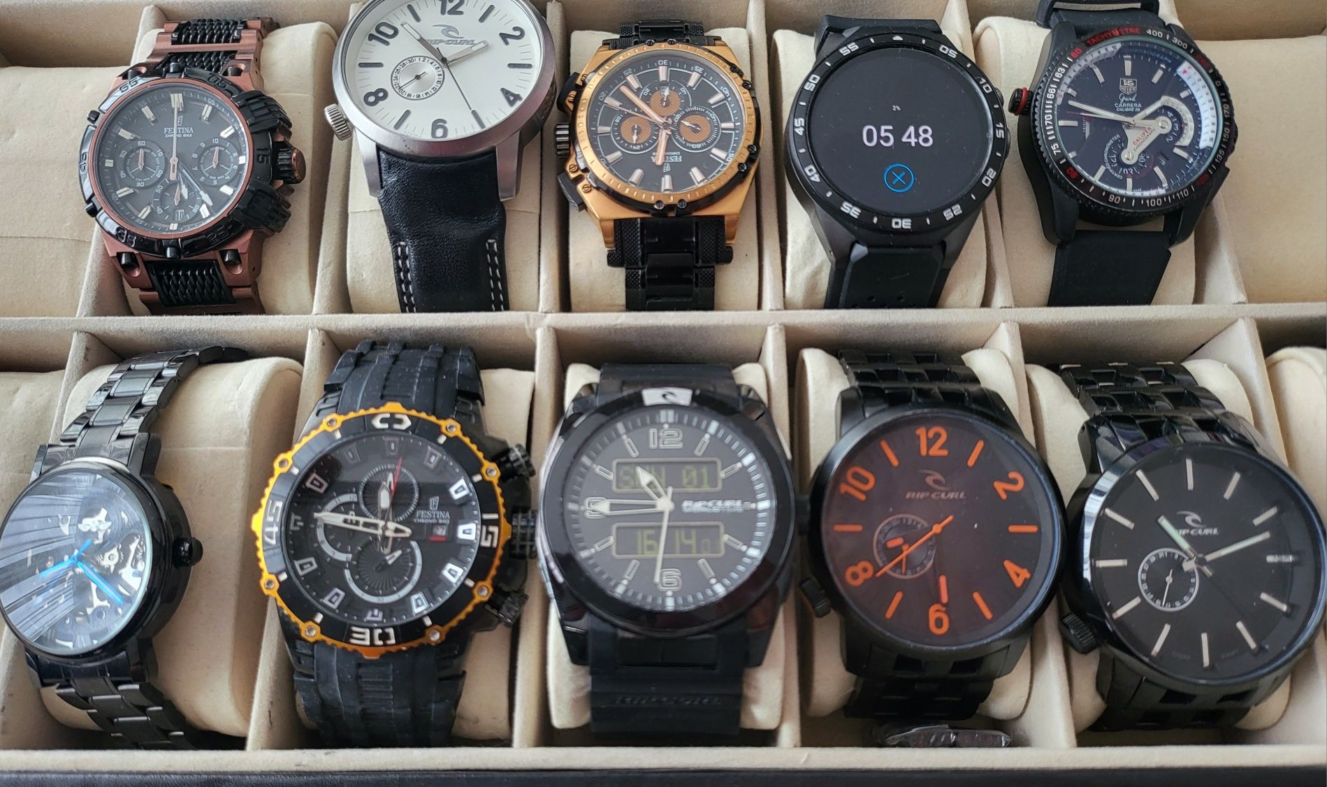 Продавам маркови часовници Festina, Tag, Rip Curl, Gt 2 pro
