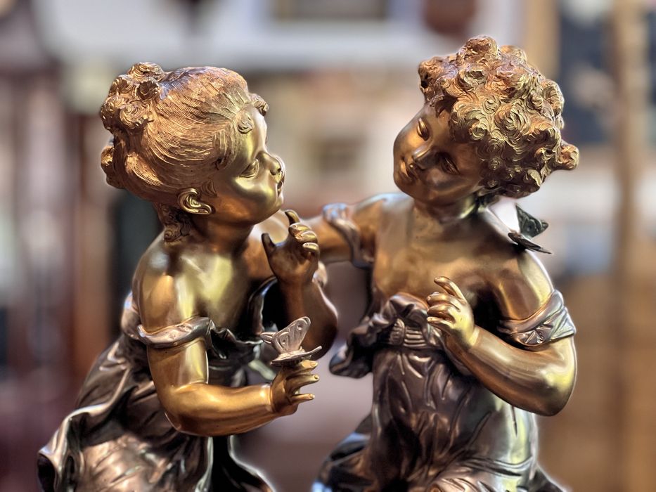 Ceas vechi din Bronz Dore *** vintage / antic / vechi / retro ***