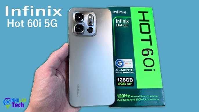 Акция 1+1 Infinix HOT 60i 5G 4GB/128GB + Infinix Xwatch 3 chic