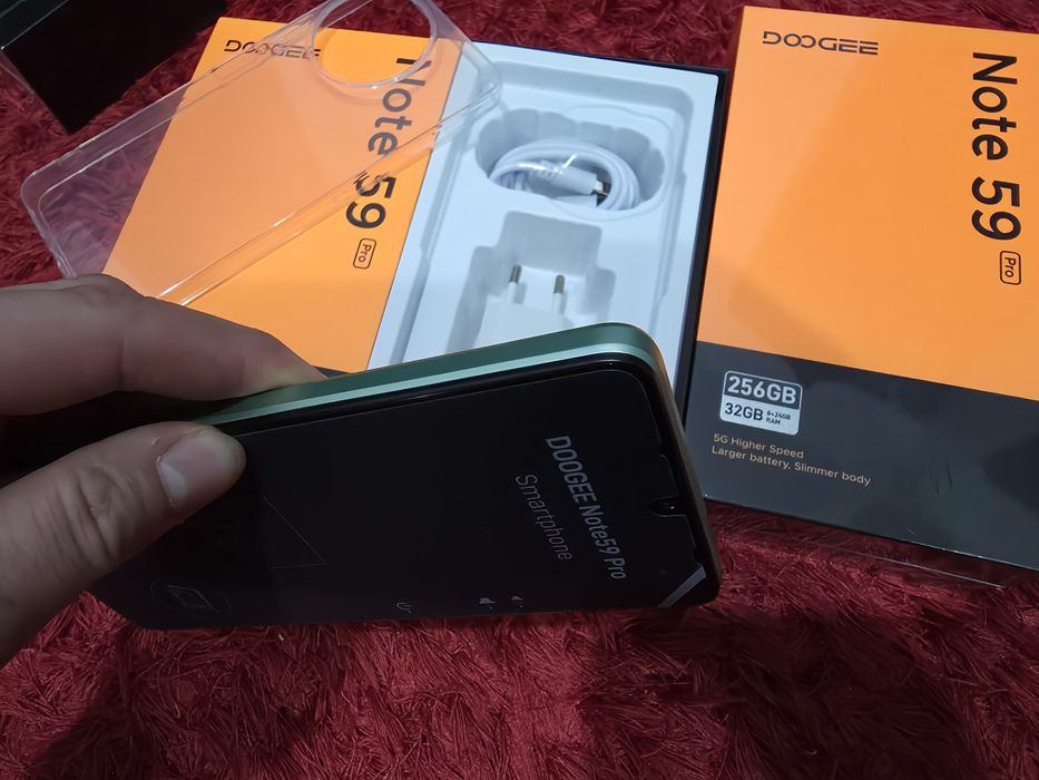 -Doogee Note 59Pro, Nou, 128Gb, 8Ram+24 Verde, 0 cicluri incarcare, ne