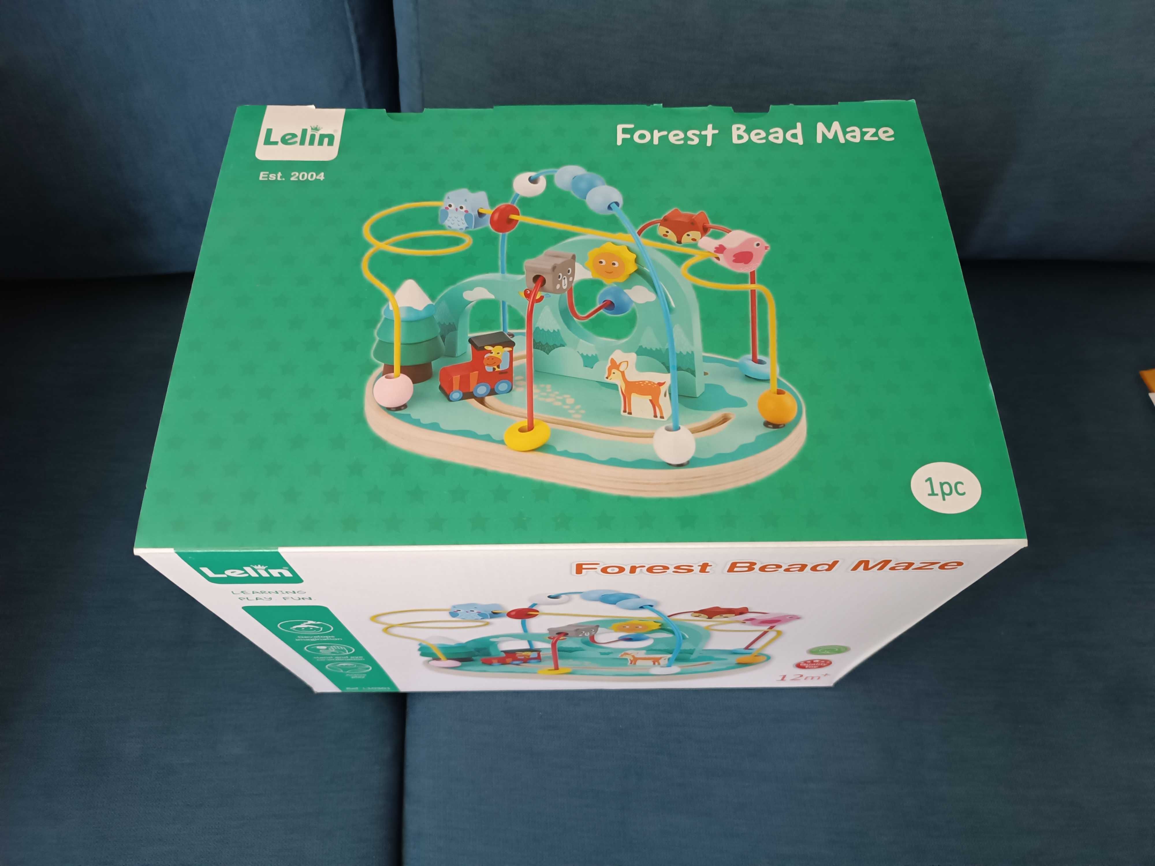 Lelin Toys, Дървен лабиринт, Вълшебна гора - играчка за дете 1-3 г.