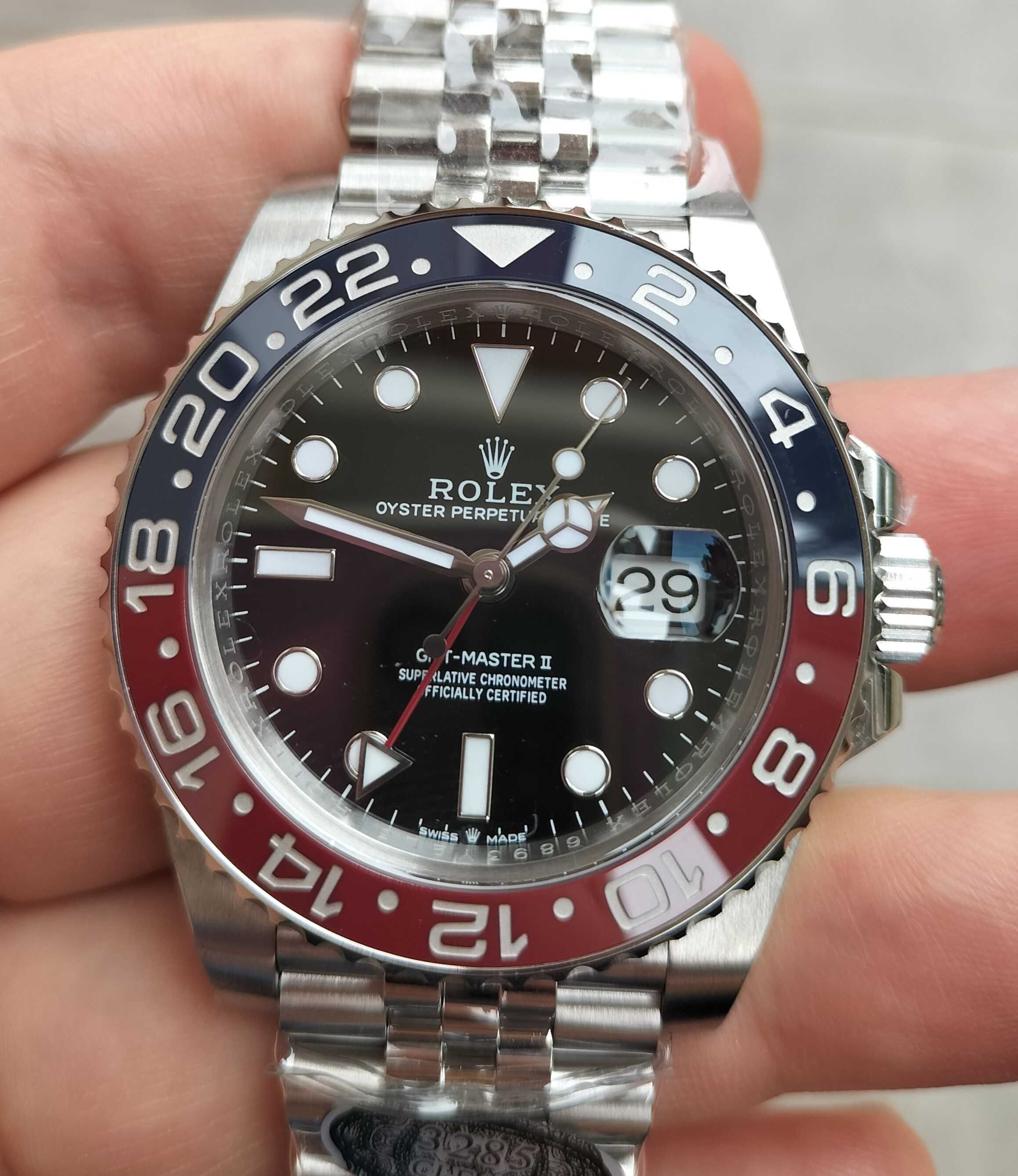 Rolex 40mm GMT Master II 126710 Pepsi Clean DD3285 72h rezerva