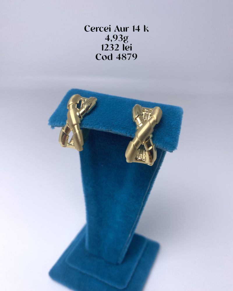 (4879) Cercei Aur 14k 4,93g FB Bijoux Euro Gold 280 lei gr