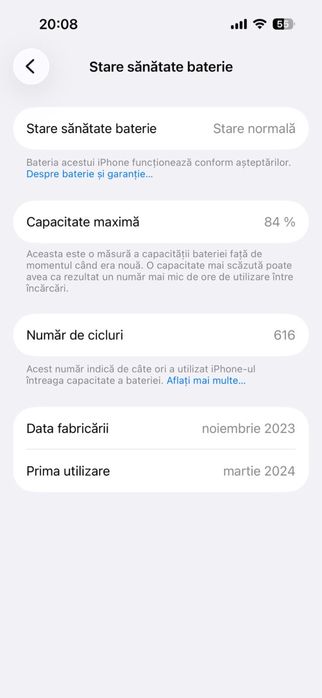 Iphone 15 deblocat in garantie 128 GB