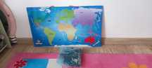 Harta lumii, puzzle magnetic