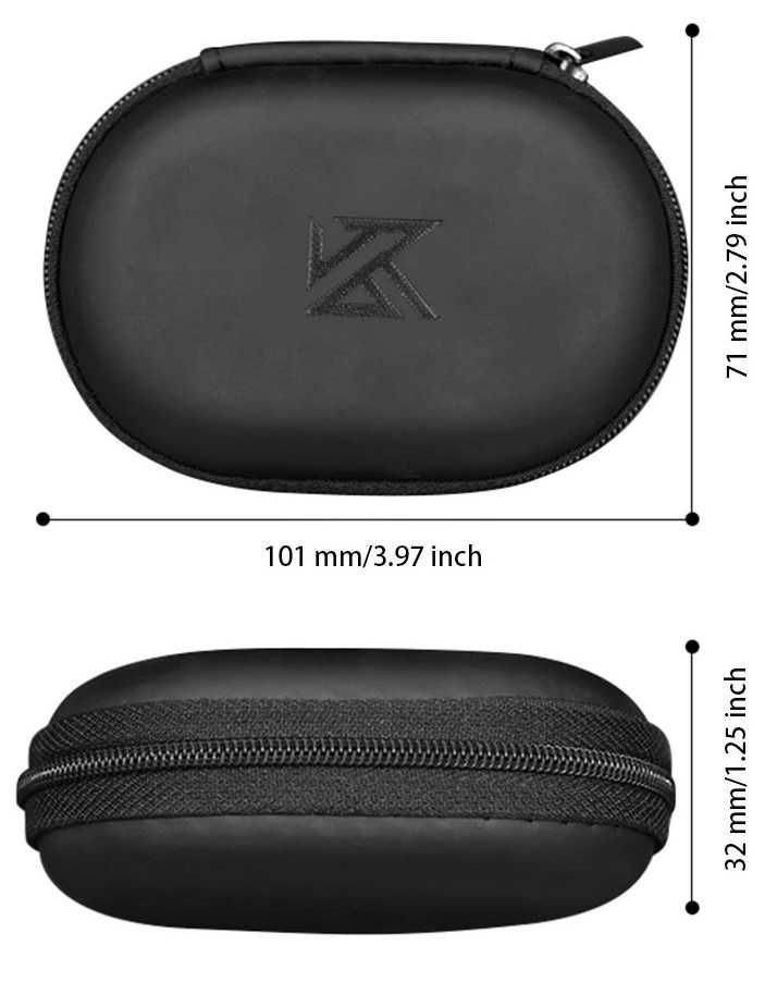 Продам новый чехол черного цвета эко кожа для наушников KZ и др.