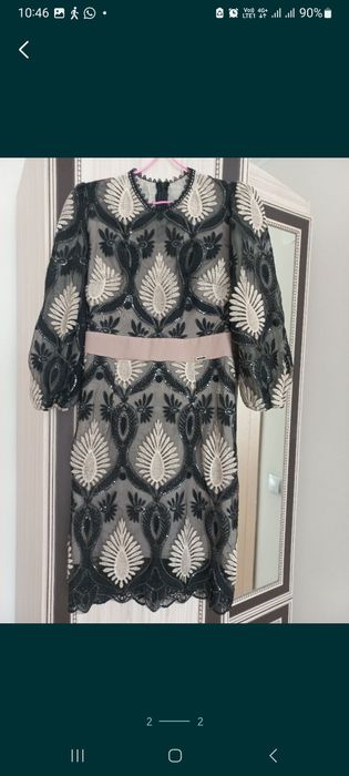 Платье чёрное с кружевом