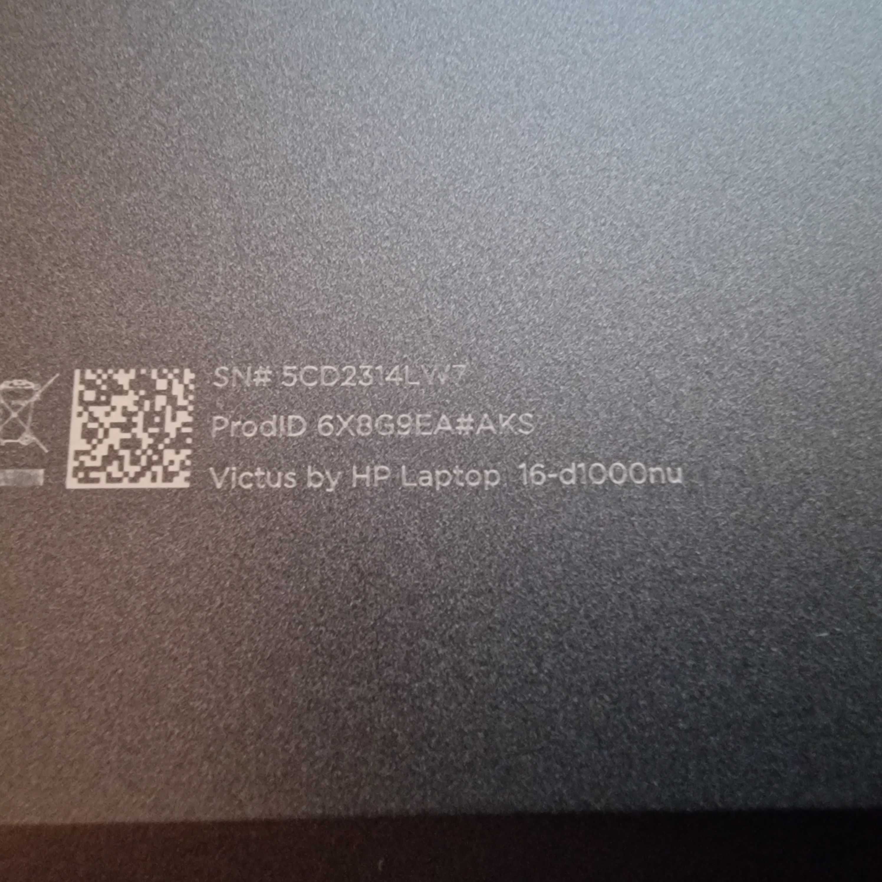 Лаптоп HP Victus 16-d1000nu цвят Mica Silver