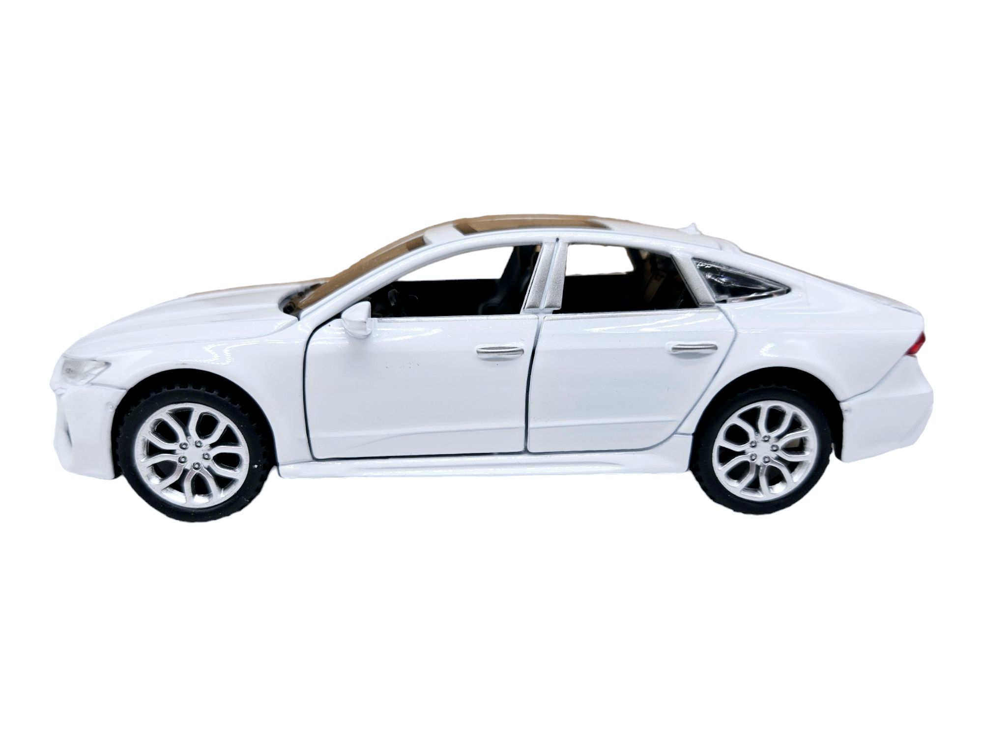 Masina metalica Audi A7,sunete si lumini, usi m, 16cm, Alb, Scara 1:32