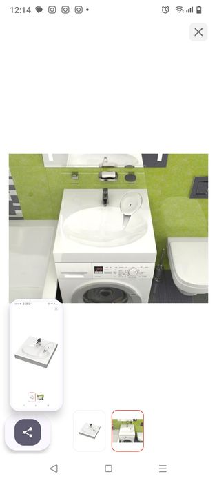 Раковина над стиральной машинкой