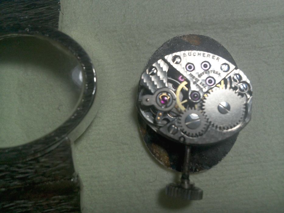 Ceas Elvetian vintage mecanic -Bucherer - carcasa, brățara argint 925