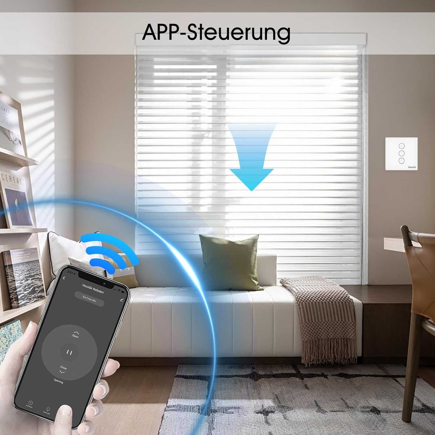 НОВ! WiFi таймер за щори, Alexa/Smart Life, без нулев проводник