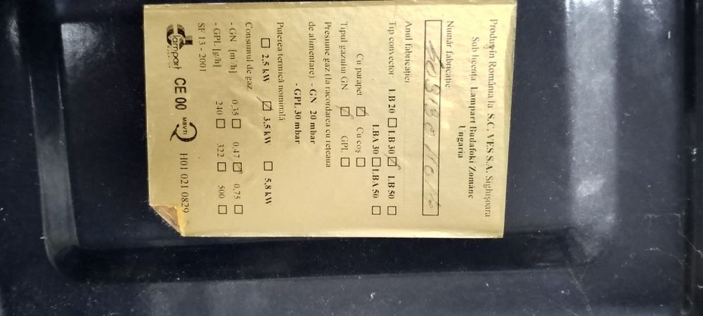 Vând Convector 3.5kw LampartBudafoki