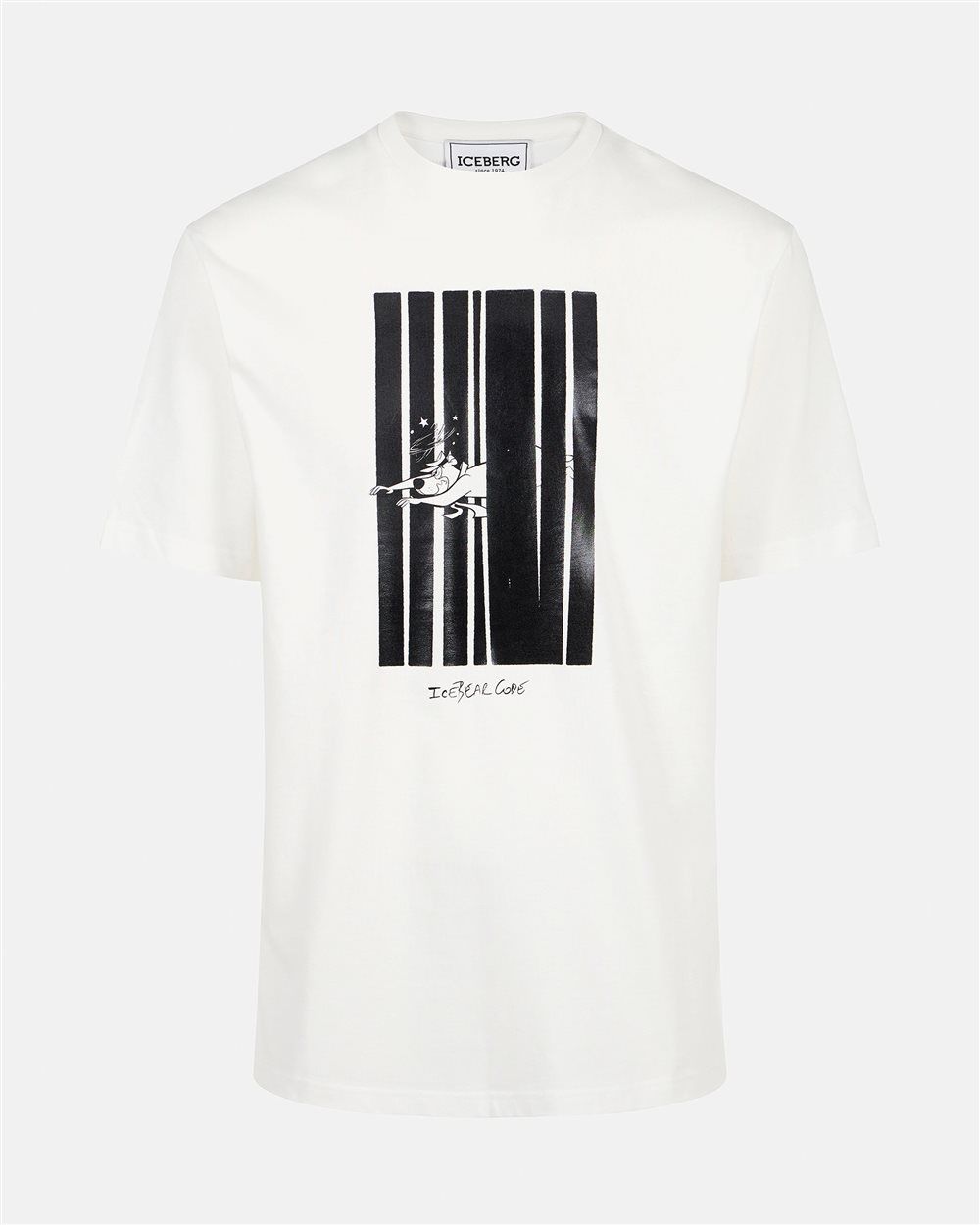 Мъжка тениска Iceberg Code Print Cotton T-shirt размер S