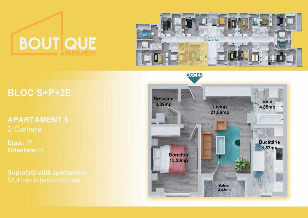 Studio de vânzare în Boutique Apartments-Zona Centrala !-TVA inclus