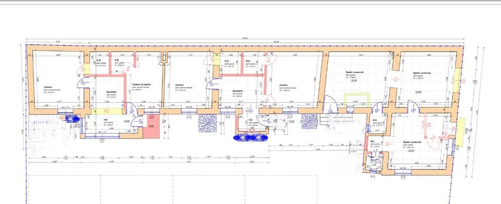 casa cu 2  apartamente, curte cu parcare și un spatiul comercial
