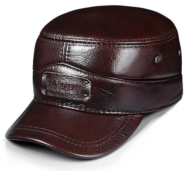 Мужская кепка шапка из натуральной кожи мужской табий кожа хакийкий ко