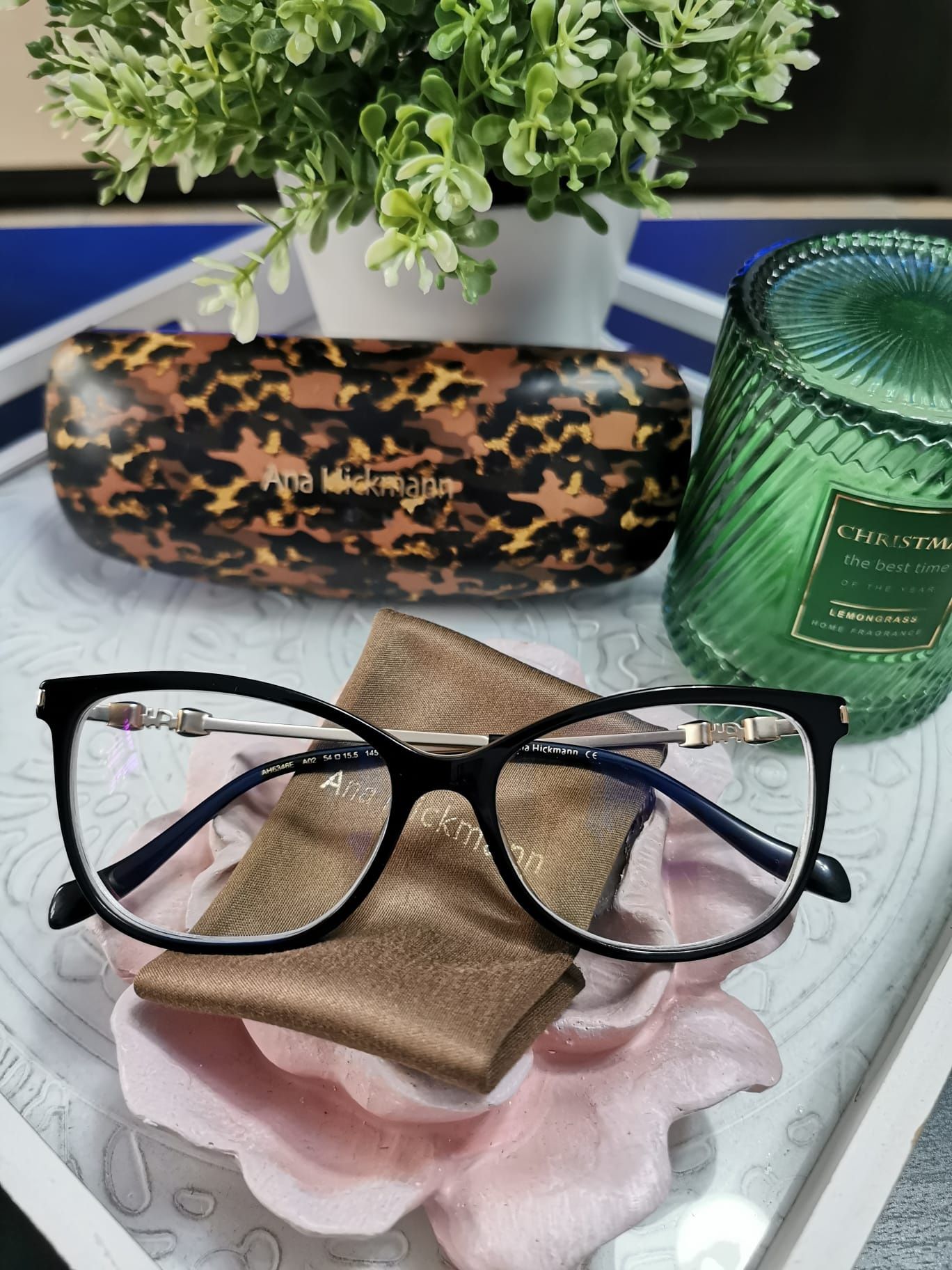 Rame ochelari Ana Hickmann + lentile cu dioptrii de -2.25 cu protectii