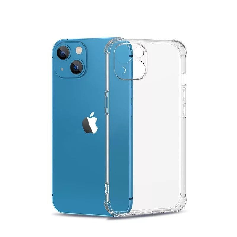 iPhone 14 Pro /13 Mini Max Plus Силиконов Удароустойчив Прозрачен Кейс