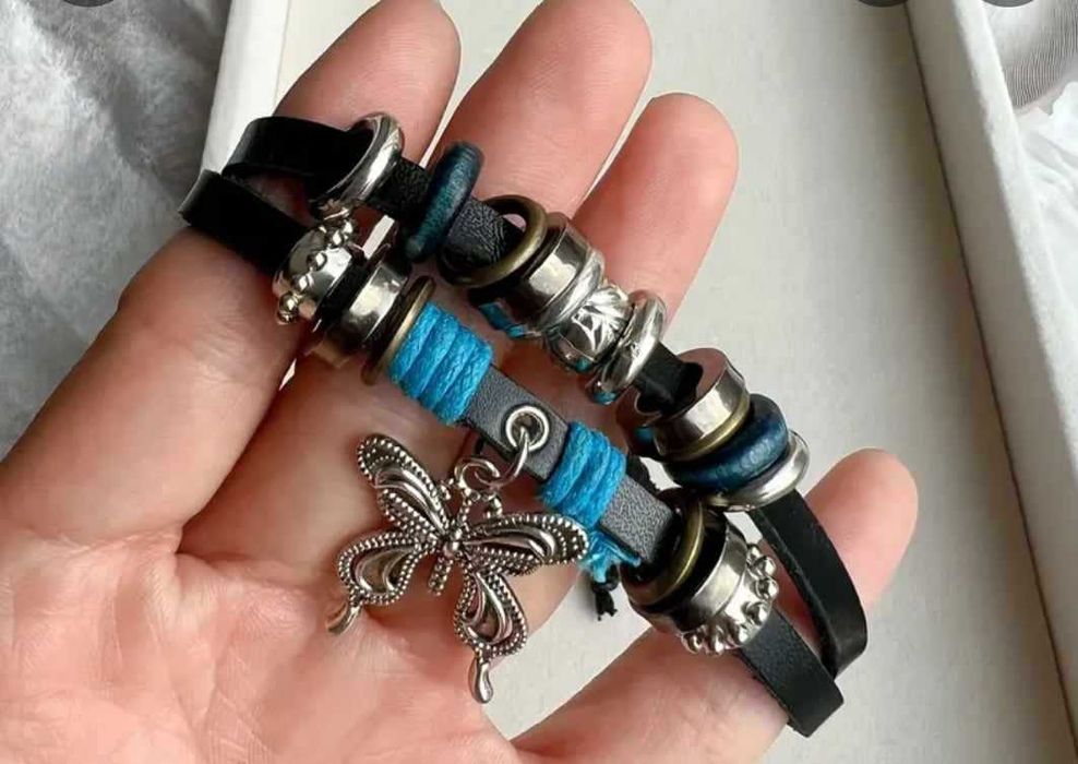 Дамски и мъжки гривни от PU кожа, различни видове,колиета с бухал