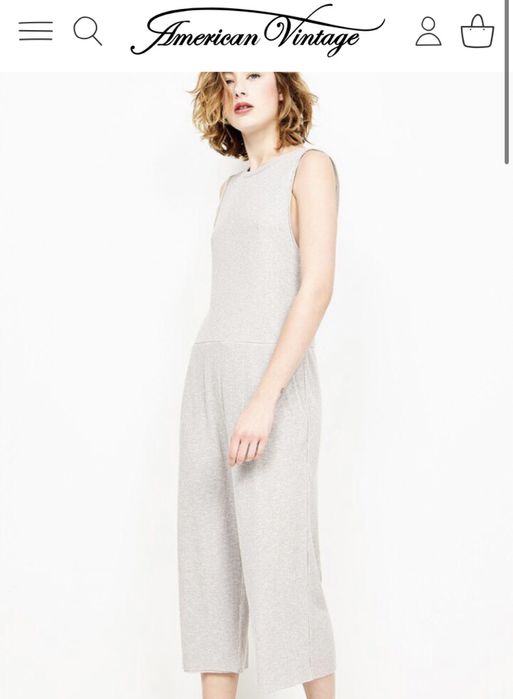 Дамски гащеризон American Vintage сив памук размер ML