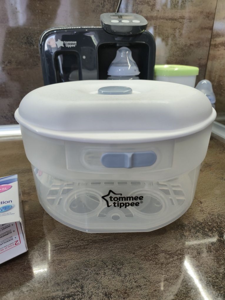 Стерилизатор 2в1 Tommee tippee и таблетки Milton
