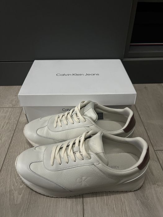 Кожени маратонки Calvin Klein