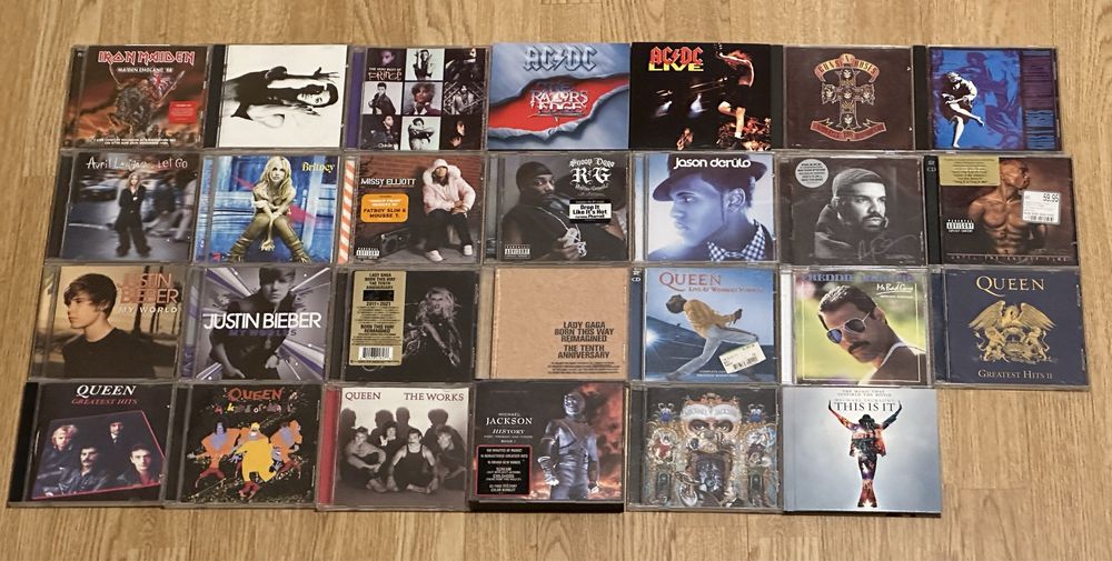 Lot 27 albume rock, pop, hip hop Michael Jackson, Queen, AC/DC, 2Pac